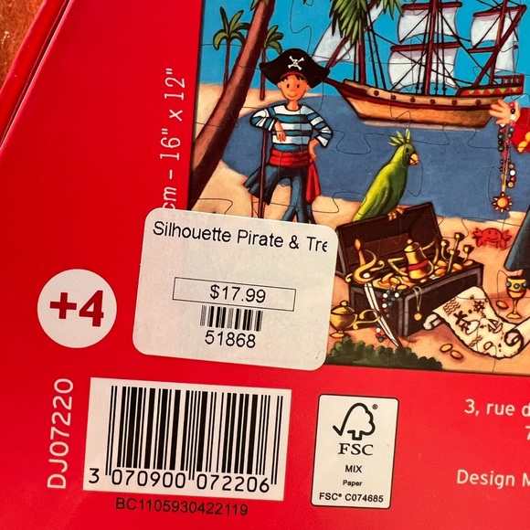New Djeco Pirate Puzzle with Parrot kids - Picture 3 of 5